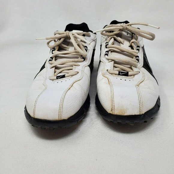 NIKE DURASPORT SMU 317682-102 MEN'S LEATHER SOFT SPIKES GOLF SHOES SIZE 10.5 - Picture 4 of 12